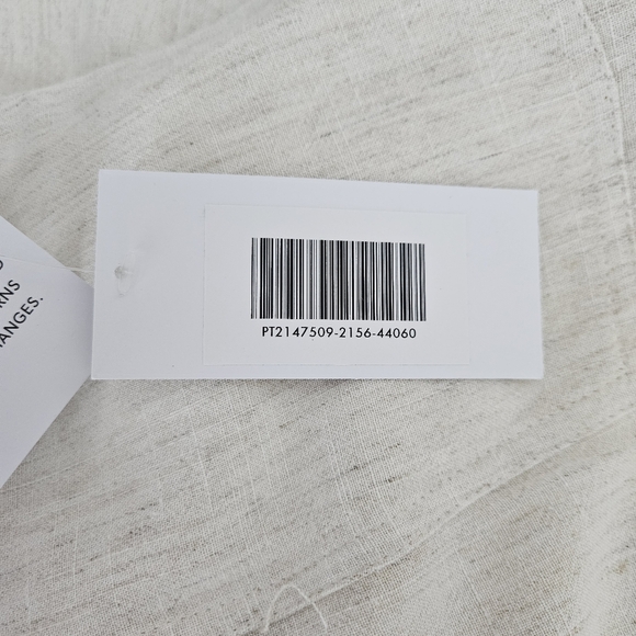 JustFab Kelly Rowland Straight Tapered Pants Linen Beige High Rise Lined 2XL - Picture 6 of 8